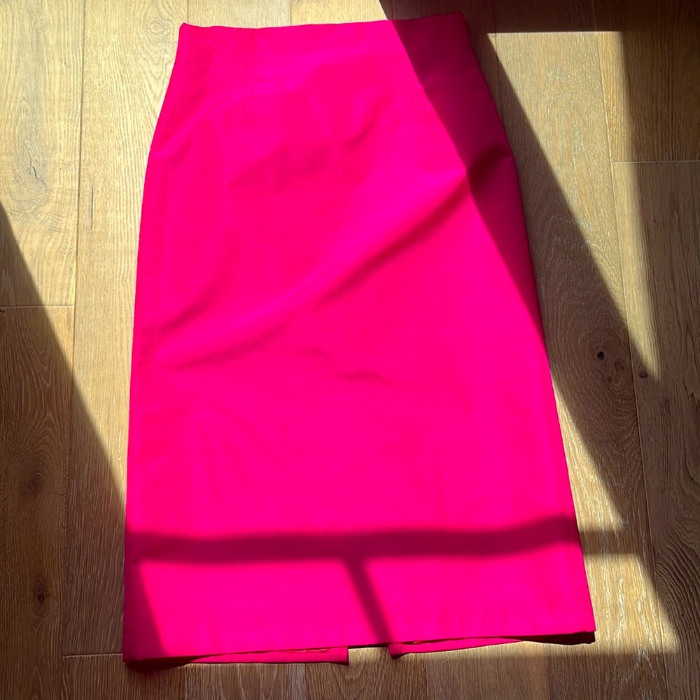 Hot pink straight skirt